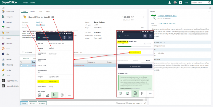 SuperOffice and LeadX360 fully integrated