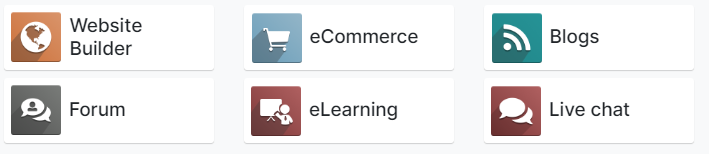 odoo website builder, ecommerce, blogs, forum, eLearning, live chat